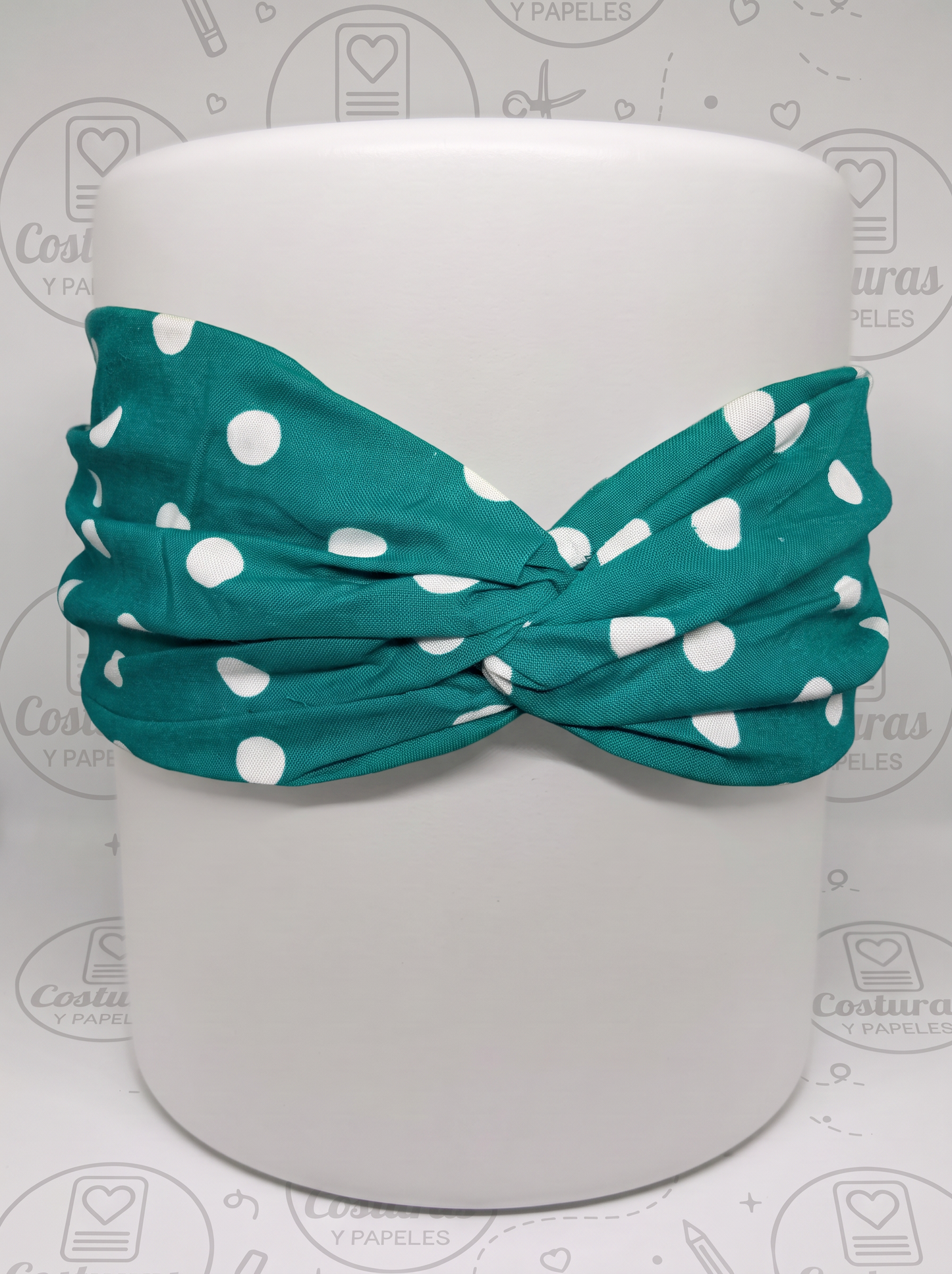 Bandana de Tela para el Cabello Polka Mint