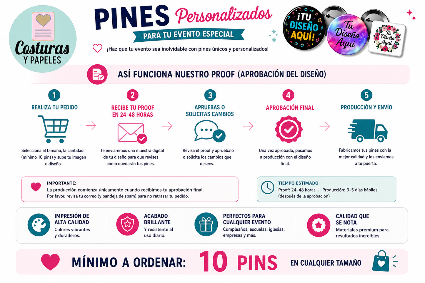 Pines Personalizados – Diseña el Tuyo