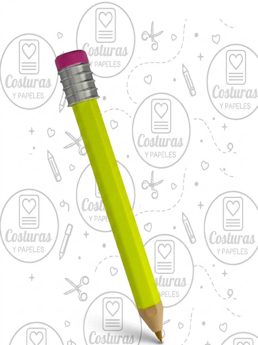 Bolígrafo Lápiz Gigante Reutilizable PERSONALIZABLE CON NOMBRE