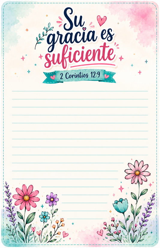 Libreta de Notas Cristiana – Colección Fe & Gracia | Media Carta 5.5” × 8.5”